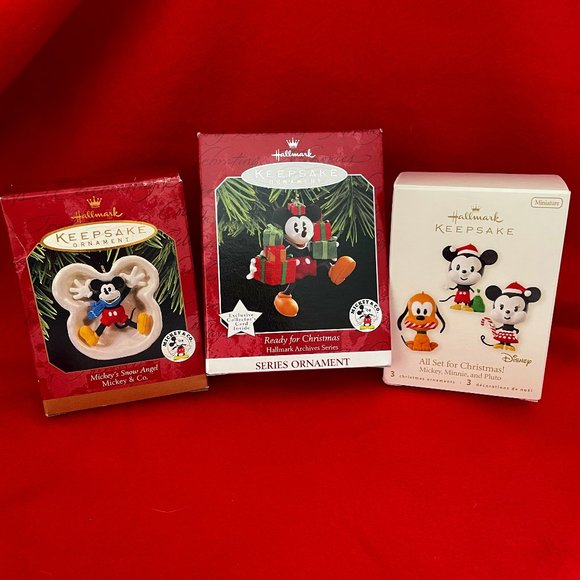 Mickey Mouse Hallmark Ornament Set - Picture 1 of 16